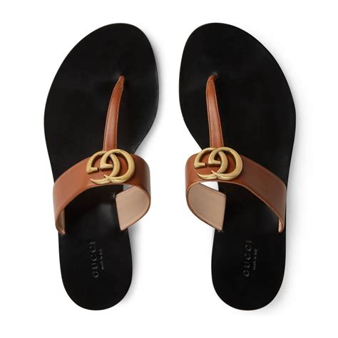 leather double g sandal guccigucci leather sandal with double g|gucci double g thong sandals.